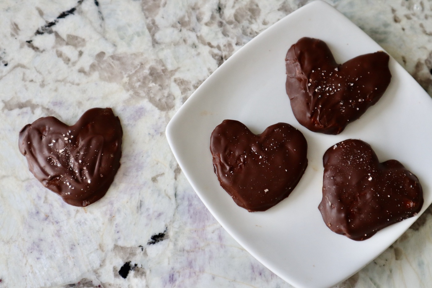 DIY Chocolate Peanut Butter Hearts - Honest & Well